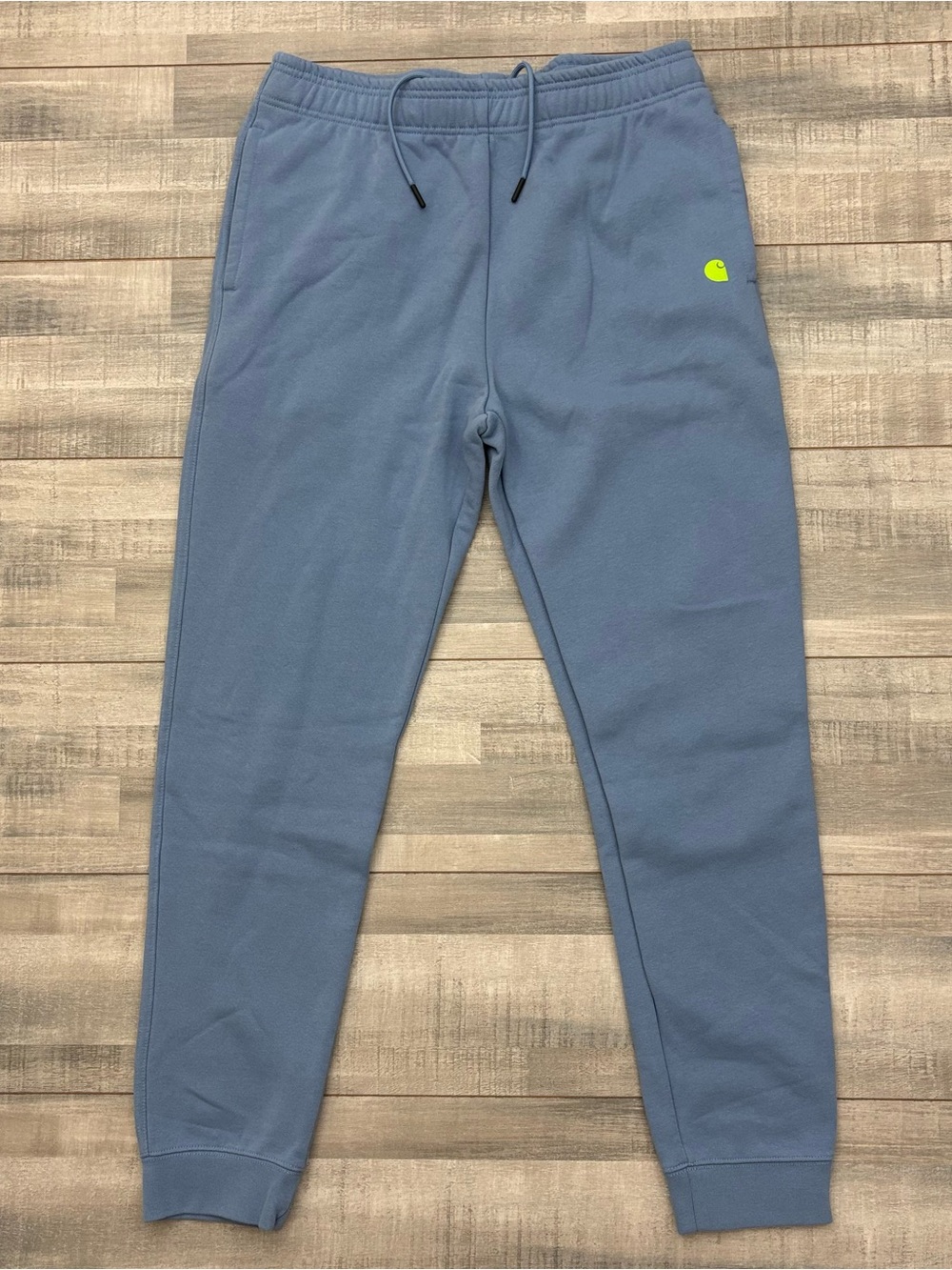 Carhartt Sweatpants Men’s Size M Blue Loose Fit Jogger Style Elastic Waist Logo